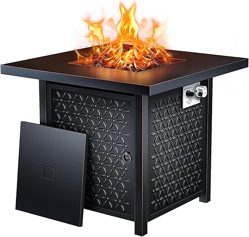 Ciays Propane Fire Pits 32 Inch Outdoor Gas Fire Pit,