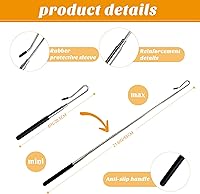 Vista 2 de 2 varillas de control de marionetas de mano ajustables, mango de marioneta de 21 pulgadas, varilla de control de metal, accesorio de marionetas