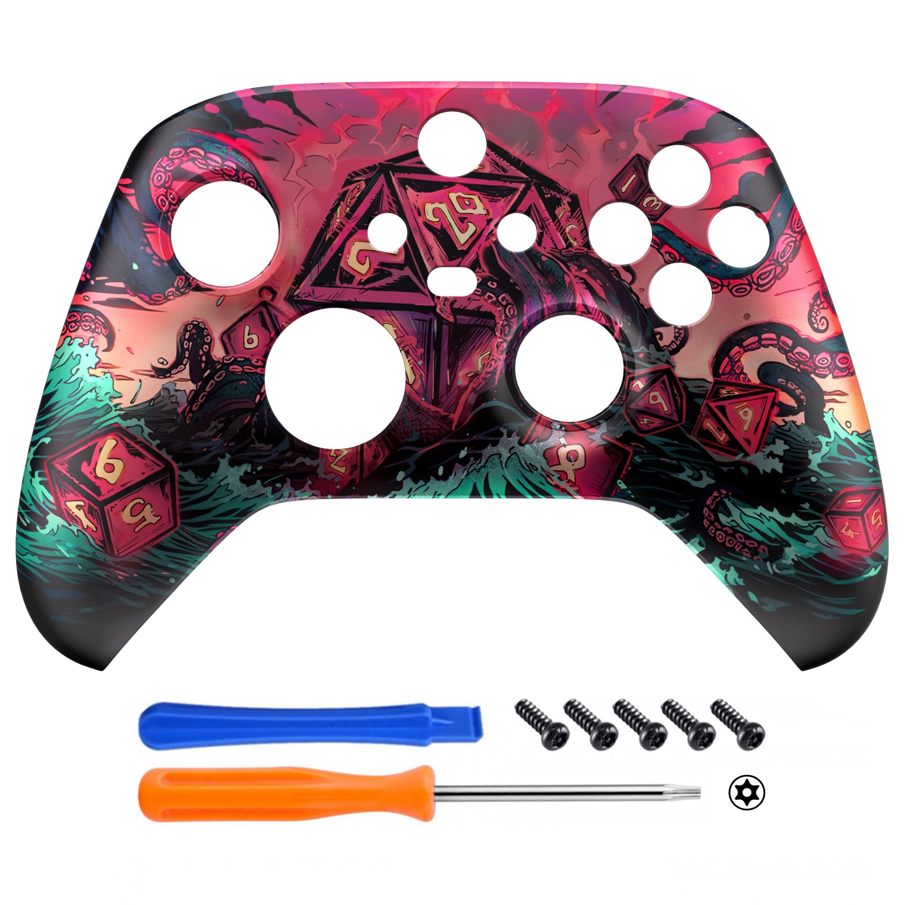 eXtremeRate Replacement Shell for Xbox Series X & S Controller - Unleash Your Style - Treasure of Abyss Custom Acessories Skin Front Housing Cover for Xbox Core Controller Wireless [Control Without] - 4