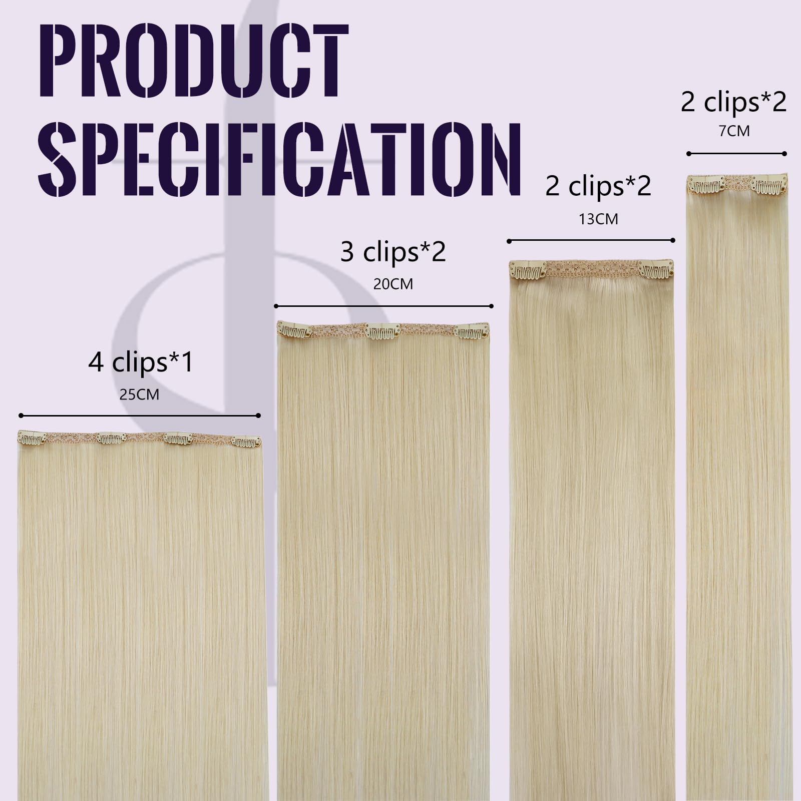fshine Clip in Estensioni Capelli Umani 60cm 150 Gram Platino Biondo Capelli Dritti 7 Pz Estensione Dei Capelli Umani Estensione Dei Capelli Dritti Remy Clip Estensione Dei Capelli Umani