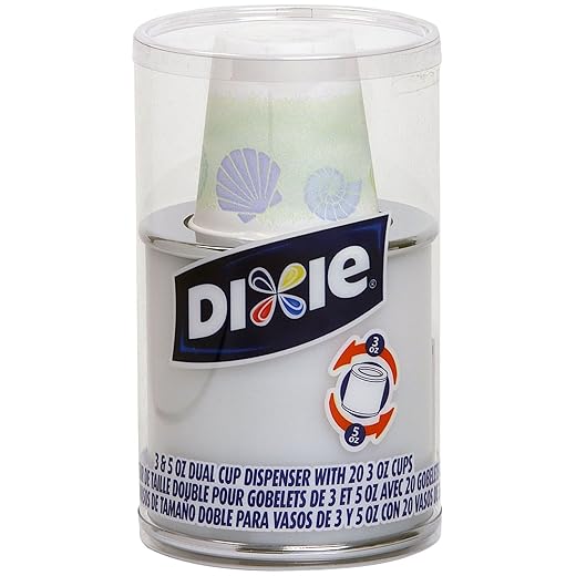Dixie Aluminum 20 Count Dual Cup Dispenser, Silver