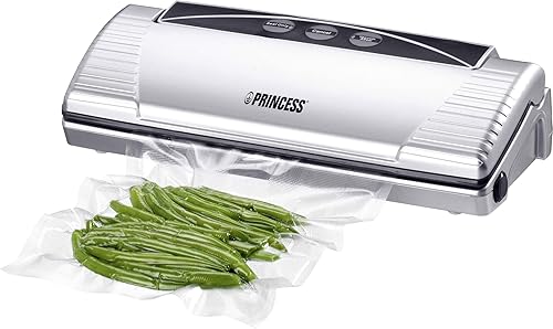 Princess 492967110W Argent máquina Sous Vide Sacs de scellement pour les Conversaciones Food Food congélateur micro-ondes