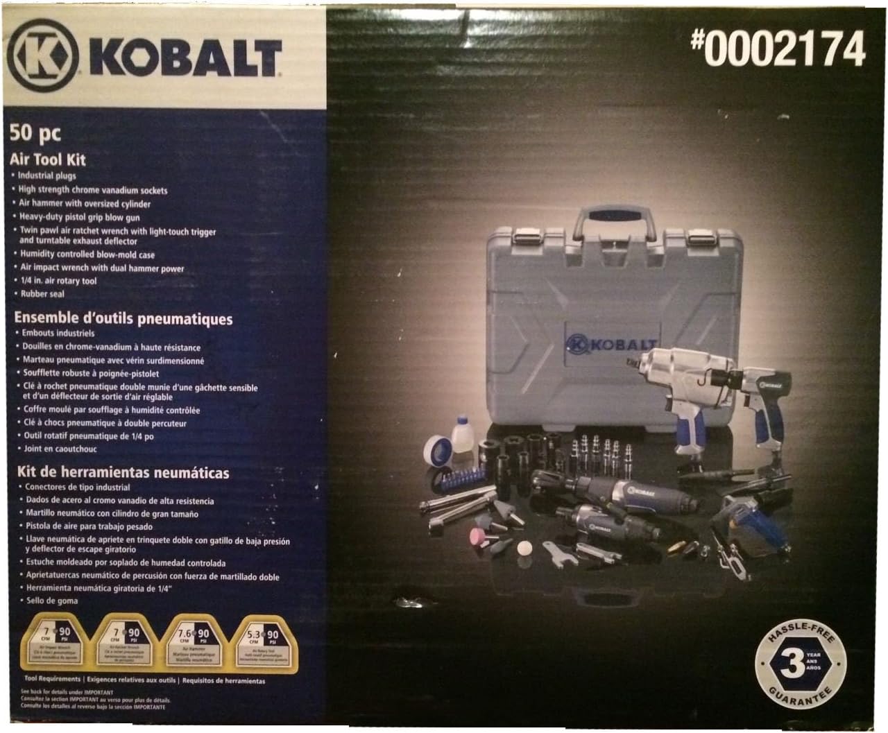 Kobalt 50-Piece Air Tool Kit Item# 2174 | Model# SGY-AIR161 UPC# 879686002994 by AirTools