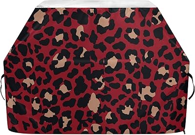 susiyo Grill Cover for Outdoor Grill, Waterproof Anti-UV/Dust/Fade/All-Weather Resistant BBQ Grill Cover for Outside 65 inch, Red Leopard