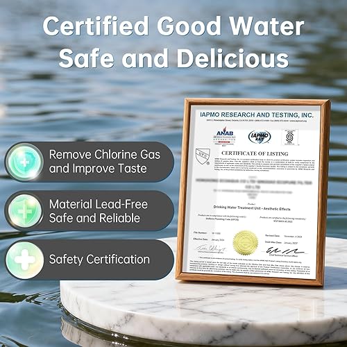 Miniatura 4 de Vortopt Filtro de agua para grifo de fregadero, filtro de agua de grifo certificado NSF, capacidad de 400 galones, carbón activado, reduce el 99% de