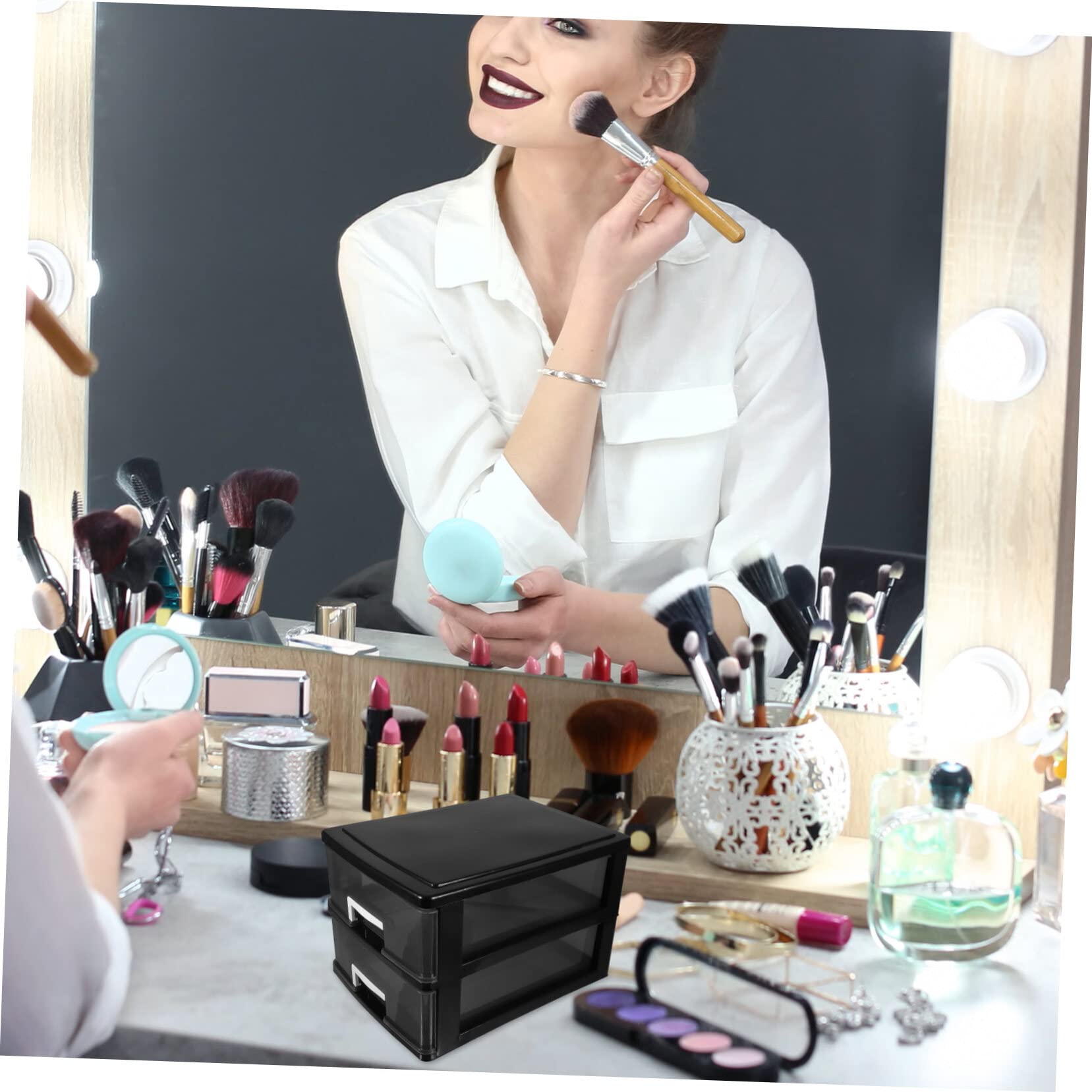 TOYANDONA Organisateur De Bureau Tiroir Porte-bijoux Boîte De Rangement Pour Stylos Et Papeterie