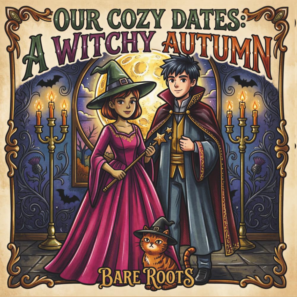 Our Cozy Dates: A Witchy Autumn: A Cute Romantic Coloring Book for Adults and Teens