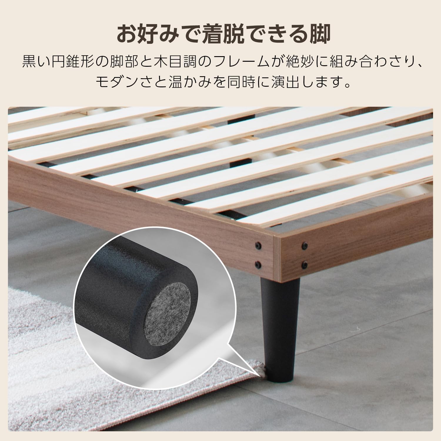 Amazon｜ベッド 宮付き ベッドフレーム 宮棚付き シングルベッド 木製