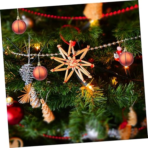 Miniatura 3 de 6 piezas irrompibles adornos deportivos de Navidad accesorios para el hogar, béisbol interior, mini árbol de Navidad, decoración de Navidad, caja de