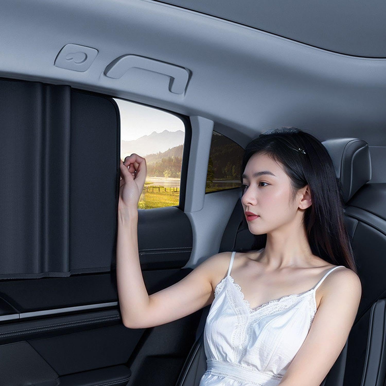 4 Pezzi Parasole Per Auto, Parasole Magnetico Per Auto, Parasole, Tende Isolanti Per La Privacy Dell'Auto, Parasole Per Finestrino Laterale, Coperture Nere Per Finestrino Dell'Auto
