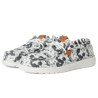 Hey Dude Kids Wally Mickey Mouse Print (Little Kid/Big Kid) Boys Shoes Grey