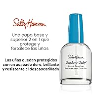 Vista 2 de Sally Hansen Double Duty™, capa base y superior, secado rápido, larga duración, brillo sin rayas, esmalte de uñas transparente
