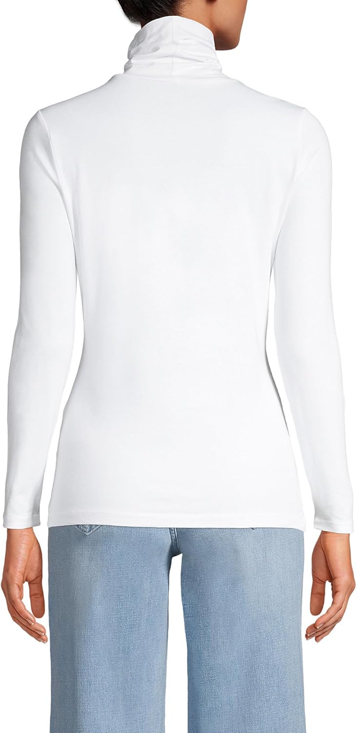 Lands' End Lightweight Jersey Long Sleeve Turtleneck - Image 2