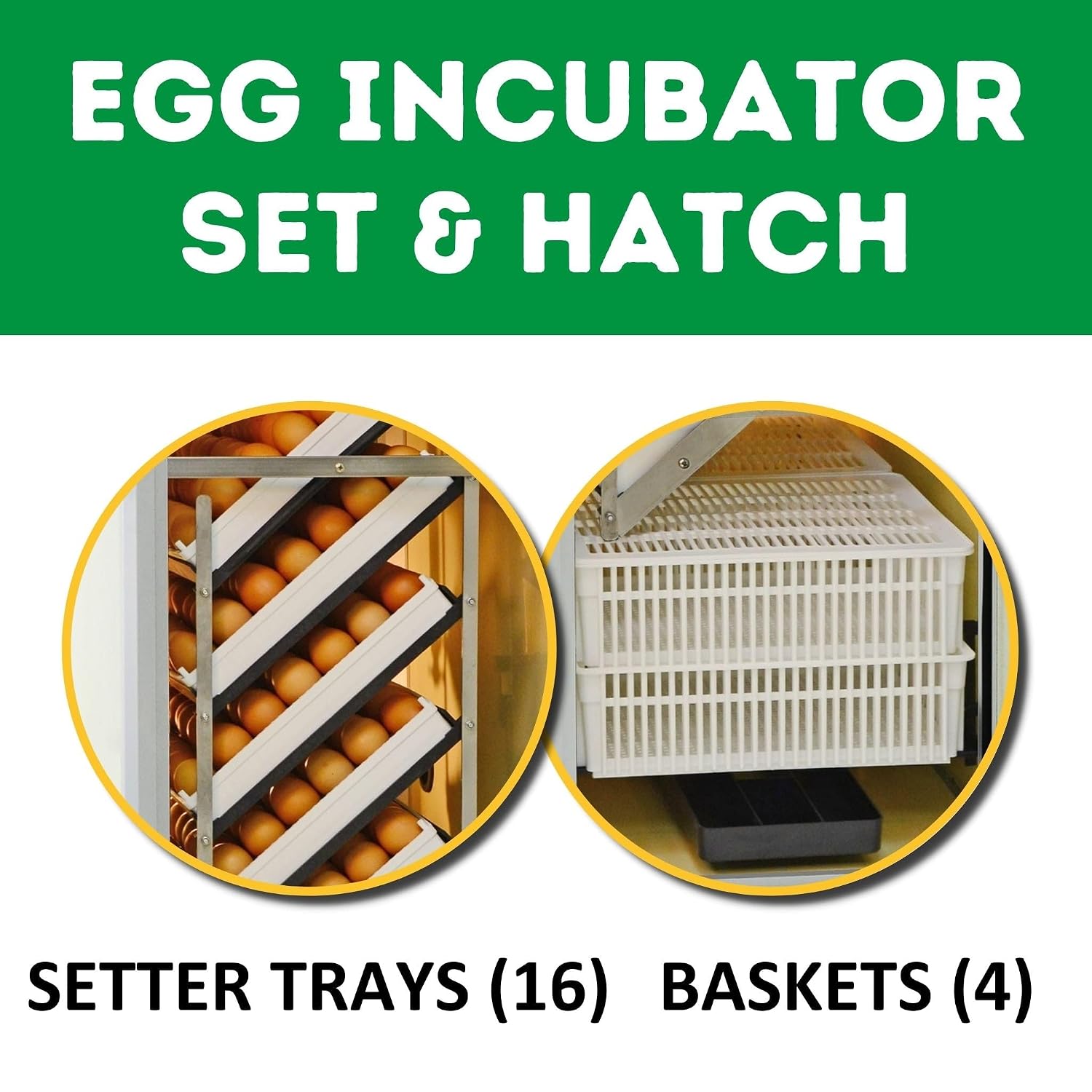 Incubators for Hatching Eggs – HB700C Egg Incubator Setter & Hatcher Combo, Automatic & Self-Regulated Temperature & Humidity, Chicken Egg Incubator, Professional Poultry Incubator by Cimuka