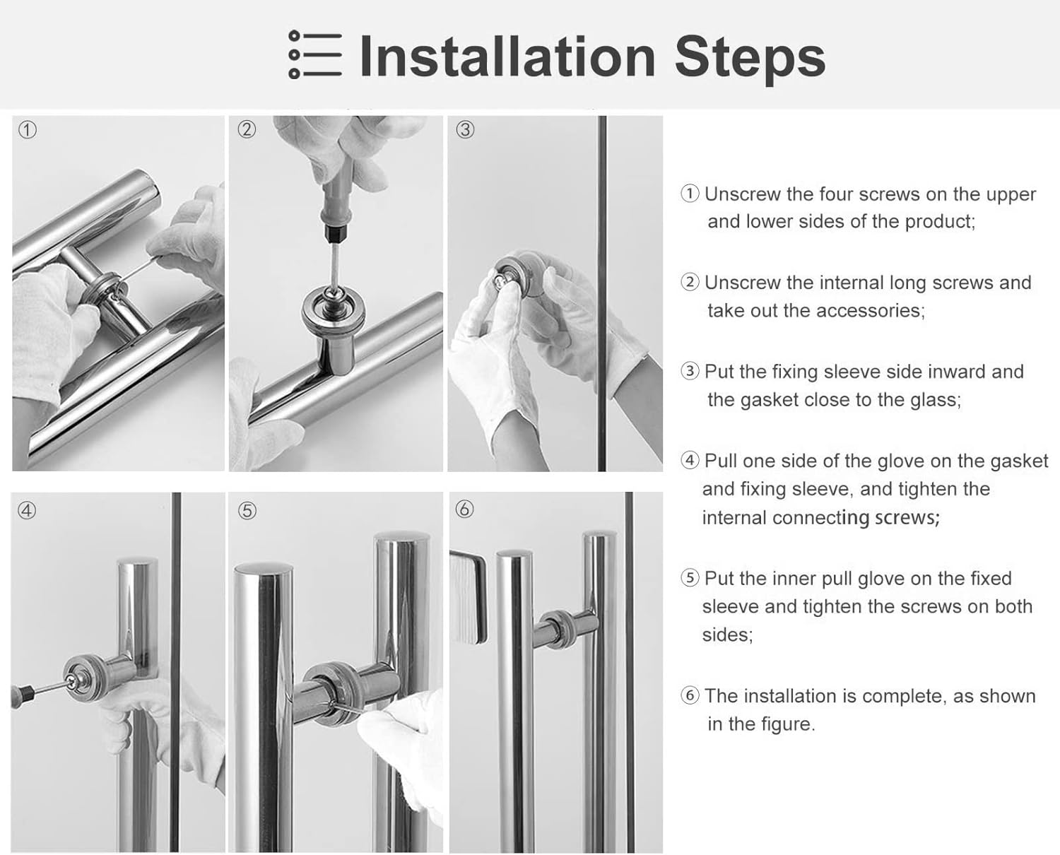 Door Pull Barn Door Handle Stainless Steel Gate Handles,Silver Wood Door Handles Set for Home Bathroom Kitchen,12"/20"/24"/32"/39"/47"/59" Optional (Size : 50cm/20inch)