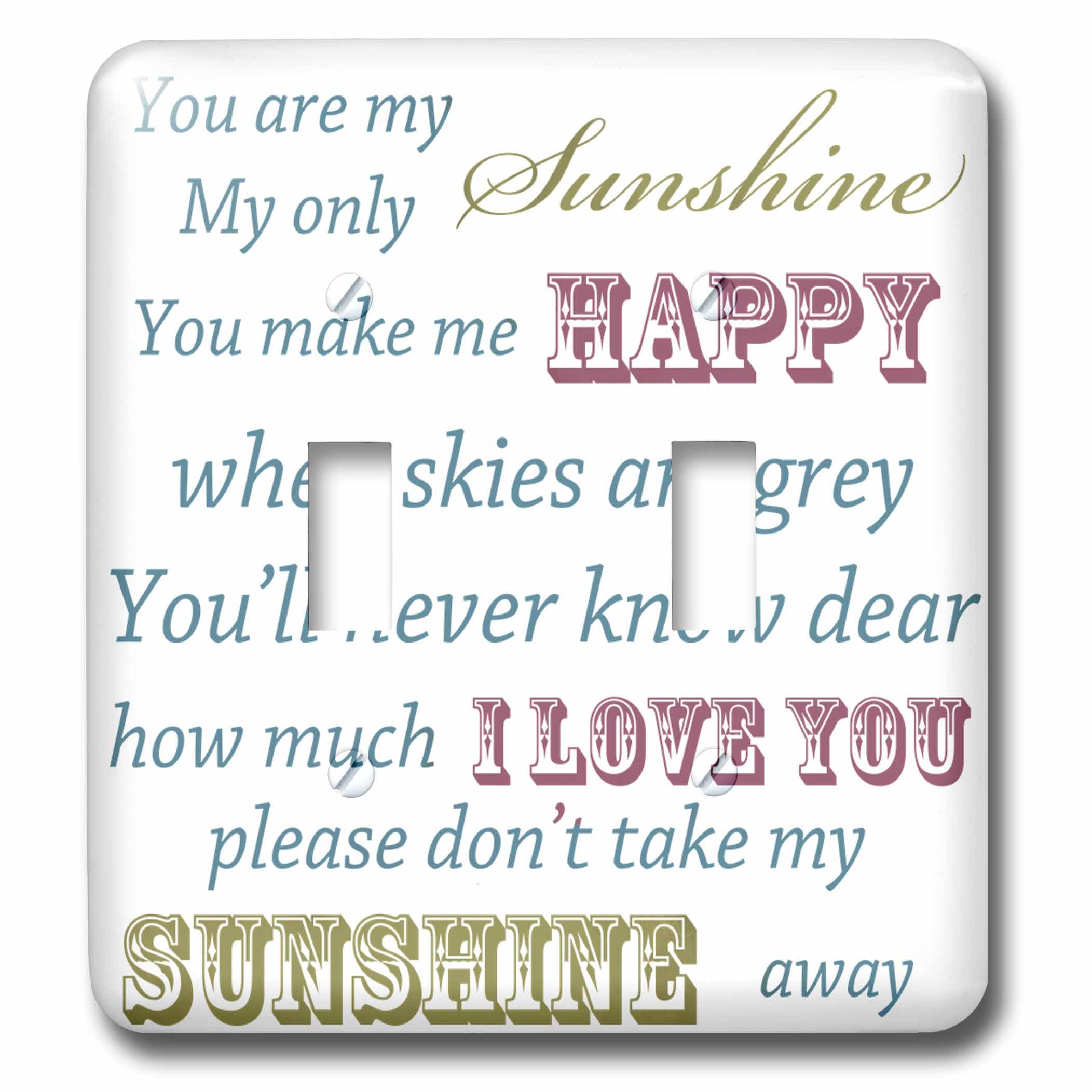 Interrupteur à bascule You Are My Sunshine pour une déco murale joyeuse