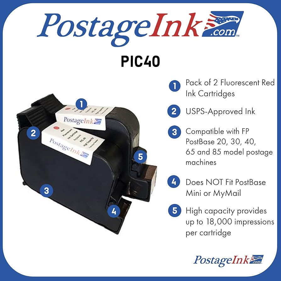 Amazon.com: PostageInk.com PIC40 Compatible Replacement # 58.0052