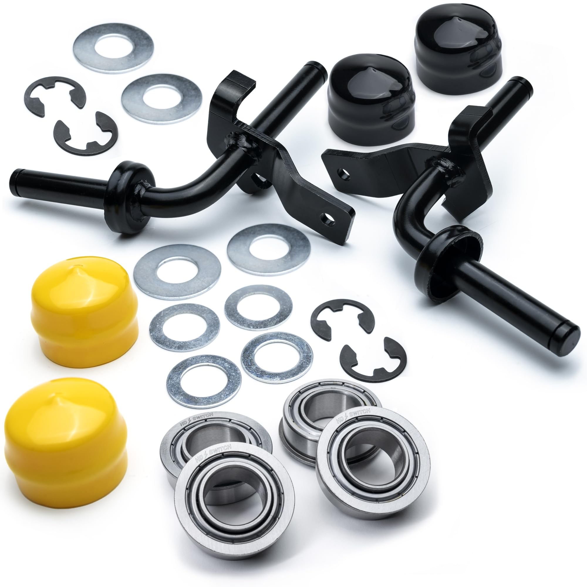 HD Switch GY22251 GY22252 Front Axle Steering Spindle, Wheel Bearing Kit for John Deere D100 D105 D110 D120 D125 D130 D140 D150 D155 D160 D170 107H 107S 92H Lawn Tractors w/SN# Below 700000 Only