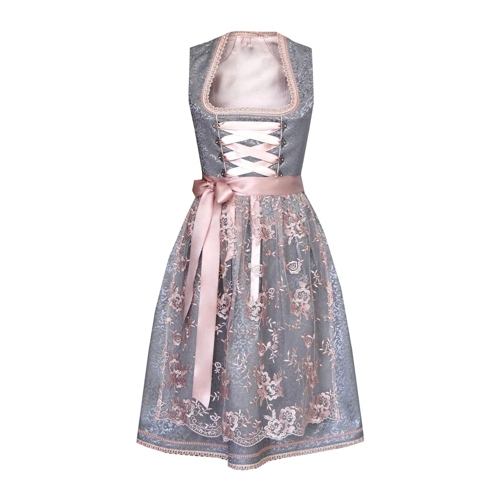 Midi Dirndl Kinder Mädchen Trachtenkleid Dirndl-Sets Kinderdirndl