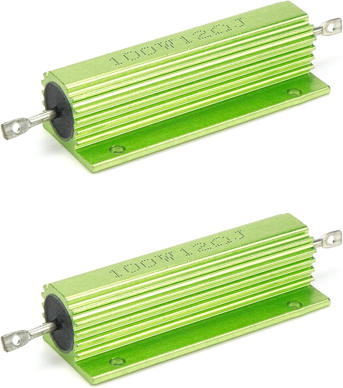 2Pcs Aluminum Case Chassis Mounted 100W Watt 12 Ohm Wirewound Resistor