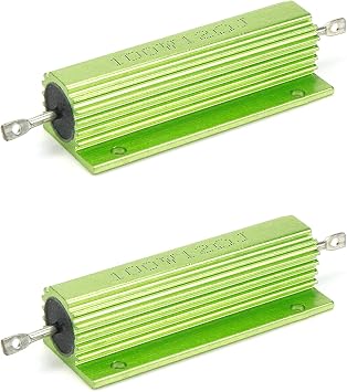 2Pcs Aluminum Case Chassis Mounted 100W Watt 12 Ohm Wirewound Resistor