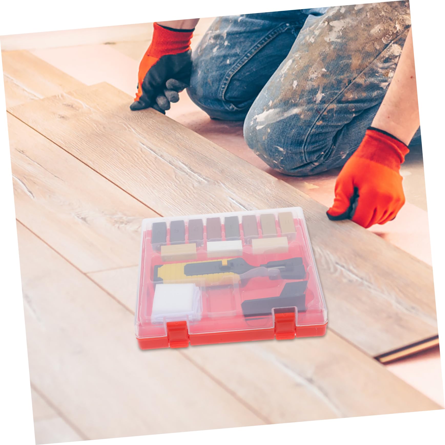 Uonlytech Kit Reparación Madera para Pisos de Madera y Parquet, con Cera de Resina, Reparación de Rayones, Uso en Hogar y Suelos Comerciales