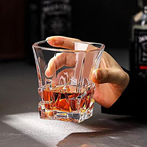 Miniatura 5 de Old Fashioned - Juego de vasos de whisky de 6 a 10 onzas, sin plomo, 3 formas distintivas de vidrio de bourbon para whisky, ron, cóctel, licor,