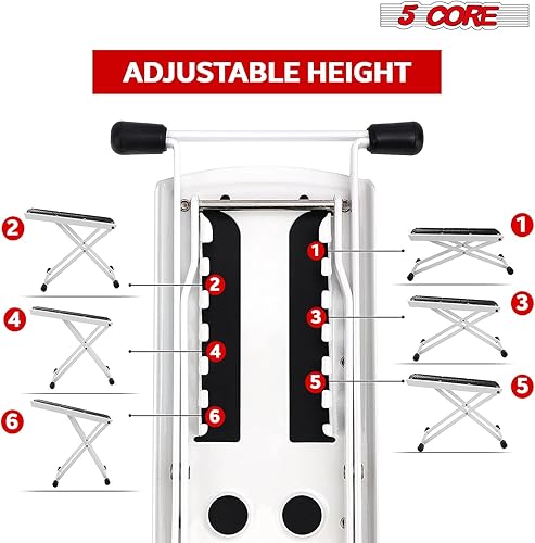 Miniatura 5 de 5 Core Reposapiés de guitarra negro  Reposapiés ajustable para guitarra  Soporte de pie de guitarra de hierro sólido con altura de 6 niveles  Pedal