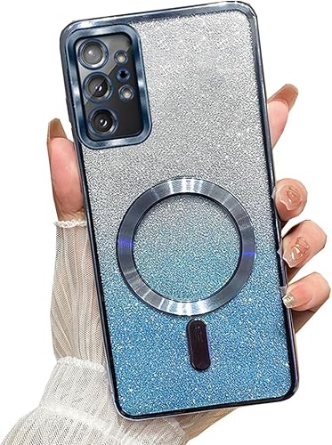 Miniatura 6 de Funda magnética con purpurina para Galaxy Note 10 + Plus, antiarañazos, a prueba de golpes, de lujo, plateada, transparente, protección completa