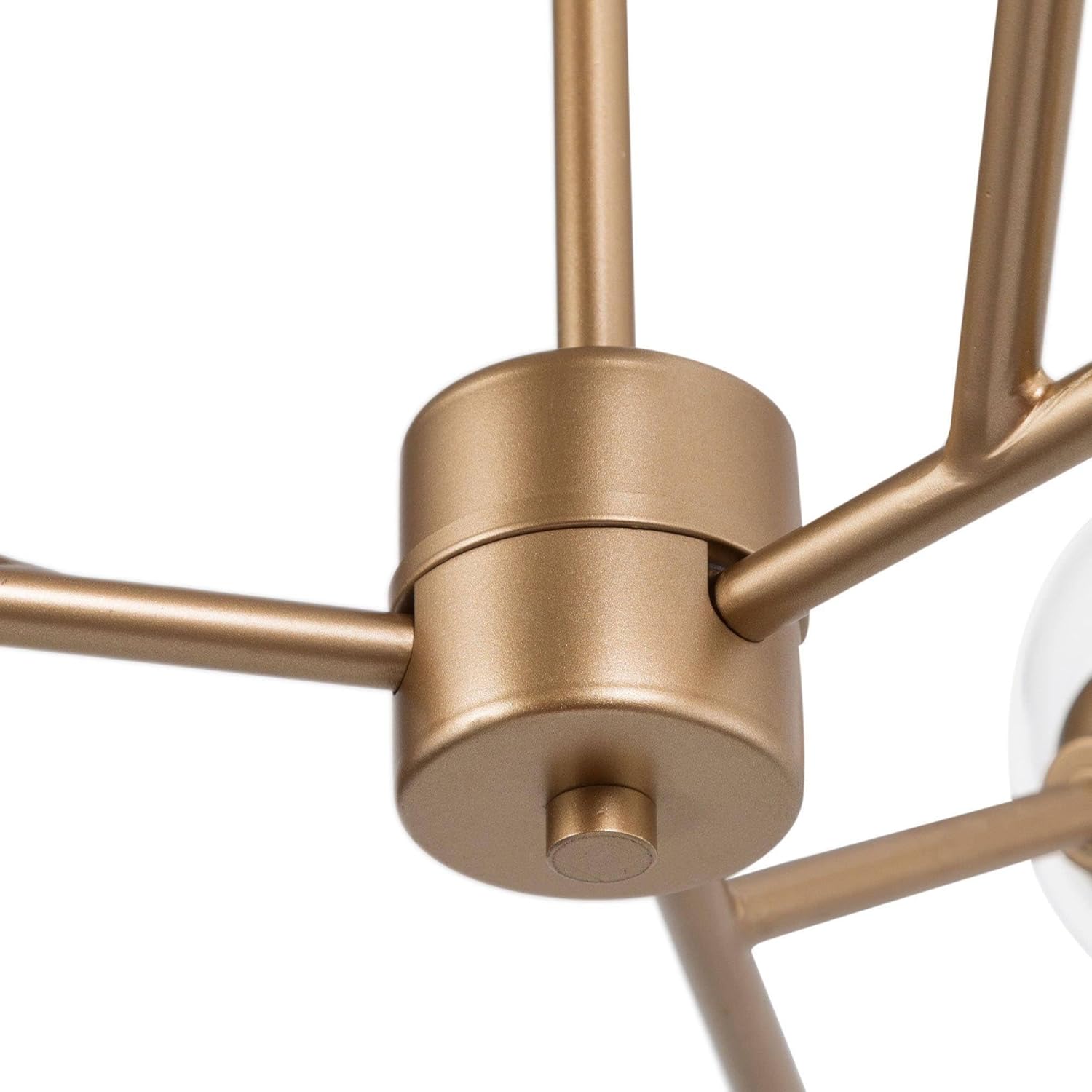 KSANA Large 28” Gold Chandelier, Modern 6-Light Sputnik Chandelier Light Fixtures with Clear Glass Shades for Dining Room, Kitchen, Foyer, Bedroom and Living Room