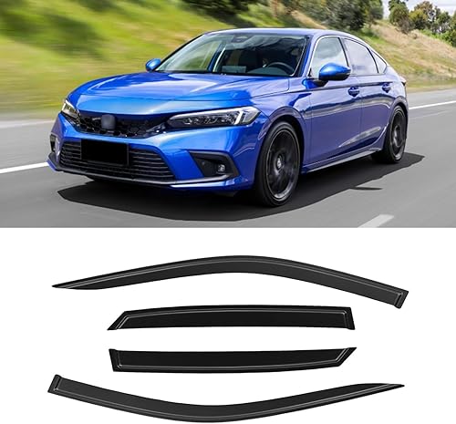 Miniatura 338 de Visera de ventana para Toyota 4Runner 2010-2024, protectores de lluvia de canal exterior, deflector de ventilación, sombra de viento, humo oscuro