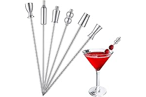 6-Piece Stainless Steel Martini Picks: Essential for Cocktail Connoisseurs