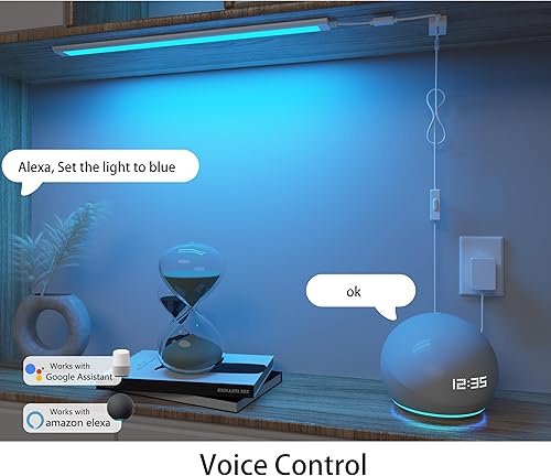 Miniatura 4 de Iluminación LED para debajo del gabinete, enchufable, regulable, blanco ajustable y cambio de color RGB, Alexa, luces de mostrador remoto