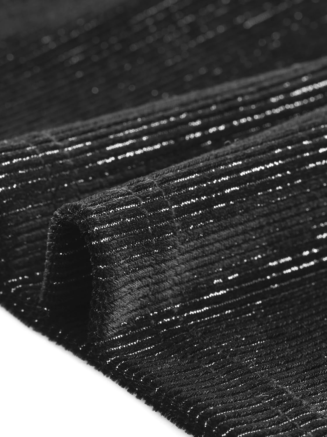 Seta T Women's Glitter Velvet Top V Neck Long Sleeves Sparkle Tunic Velour Blouse Loose Party Shirt - Image 7