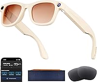 Vista 11 de Lentes inteligentes AI con cámara, gafas de cámara HD de 8 MP para hombres, mujeres, gafas de grabación AI con asistente de voz, audio de oído Negro