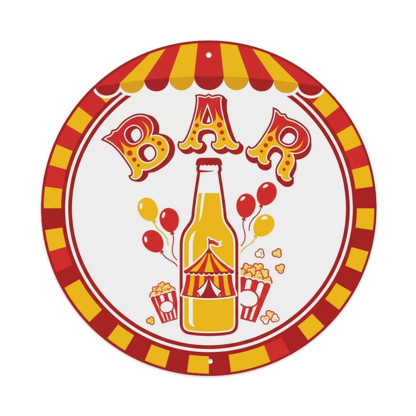 BAR Vintage Circus Emblem Metal Tin Sign Plaque