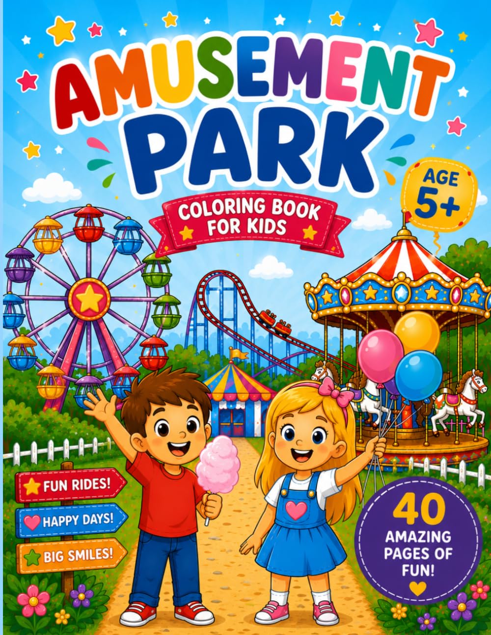 Amusement park Coloring Book