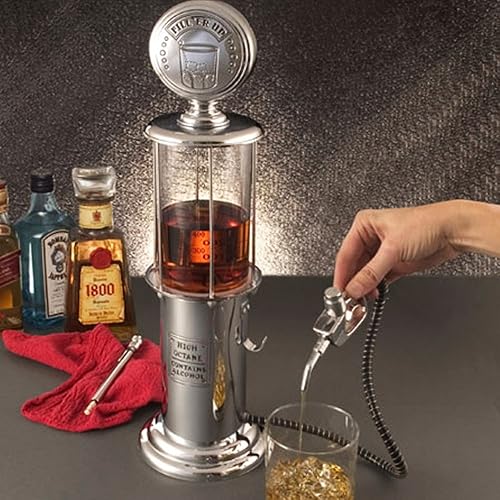 Miniatura 4 de Decantador de whisky Bourbon con bomba de gas, dispensador de licor para vodka, ron, vino, tequila o whisky escocés es de acero inoxidable