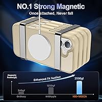 Vista 625 de MOCCA - Funda magnética resistente para iPhone XR de 6.1 pulgadas, compatible con MagSafe, funda con protección contra caídas de grado militar