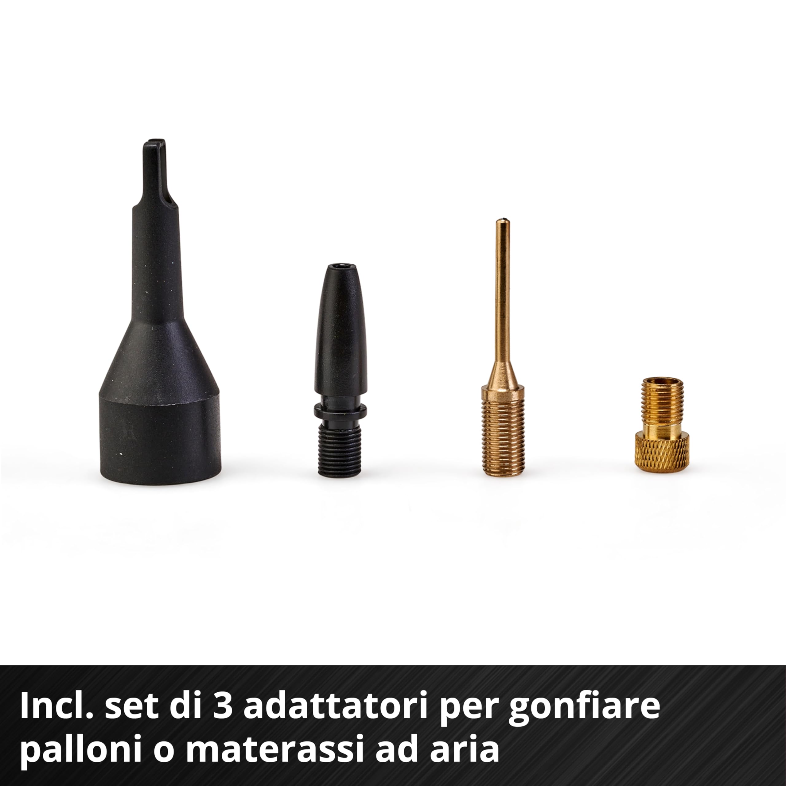 Einhell Compressore a batteria PRESSITO 18/25 Power X-Change(18 V, max. 11 bar, incl. kit 3 adattatori, incl. tubo flessibile alta press. 71 cm e tubo flessibile bassa press. 1,6 m, senza batteria)