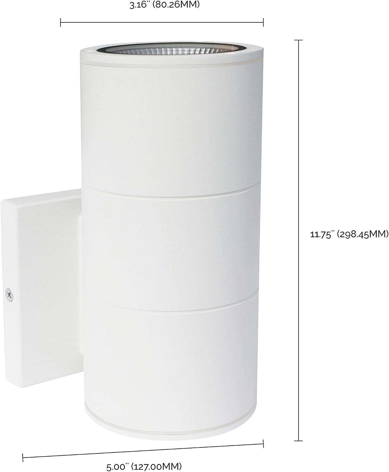 Nuvo 62/1147 One Light Outdoor Wall LED Up-or-Down Sconce, 10W/120-277V, White, Large