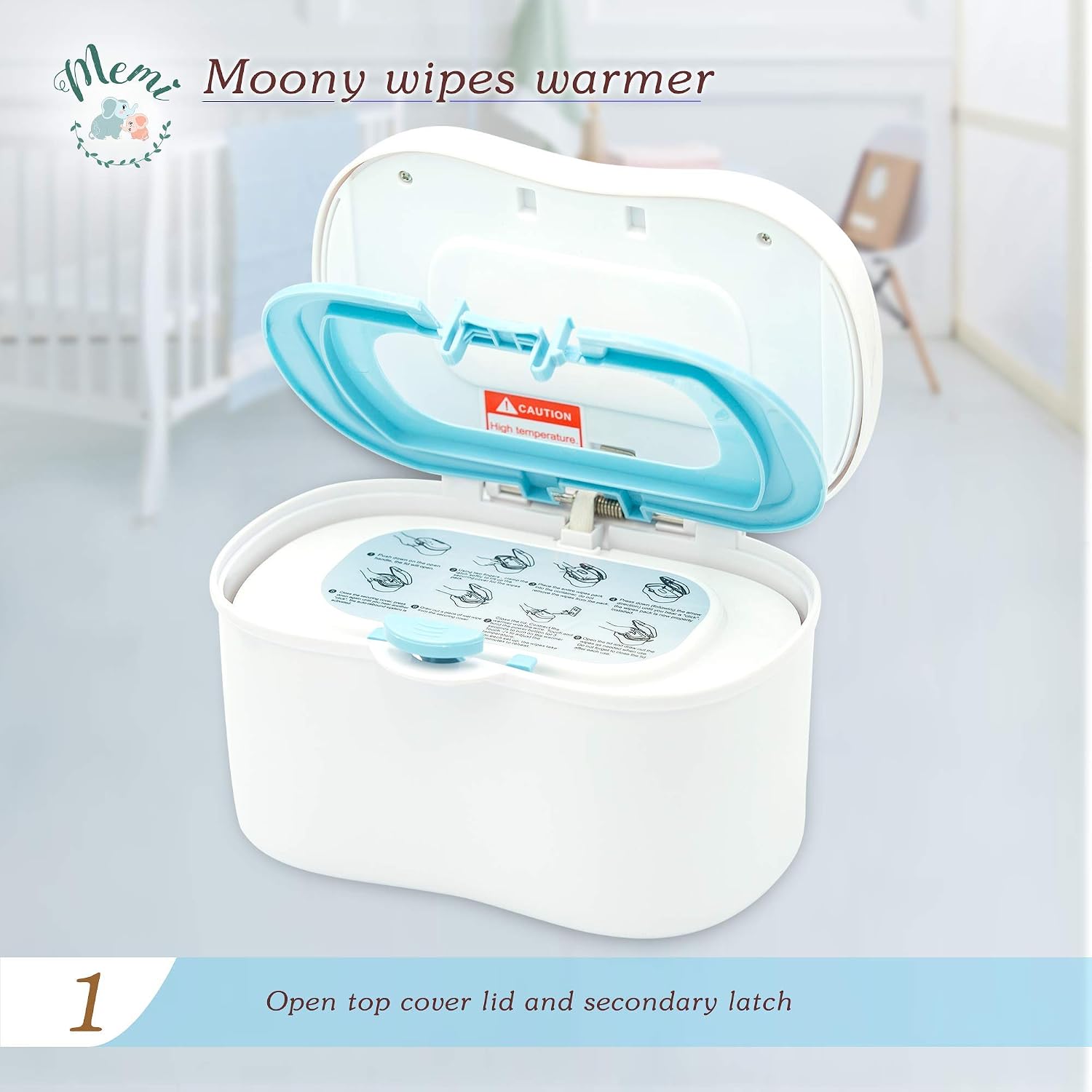 The ONLY"Temperature Control" Moony-MEMI Wipes Warmer | Perfect Warmth | Cutest Elephant Design