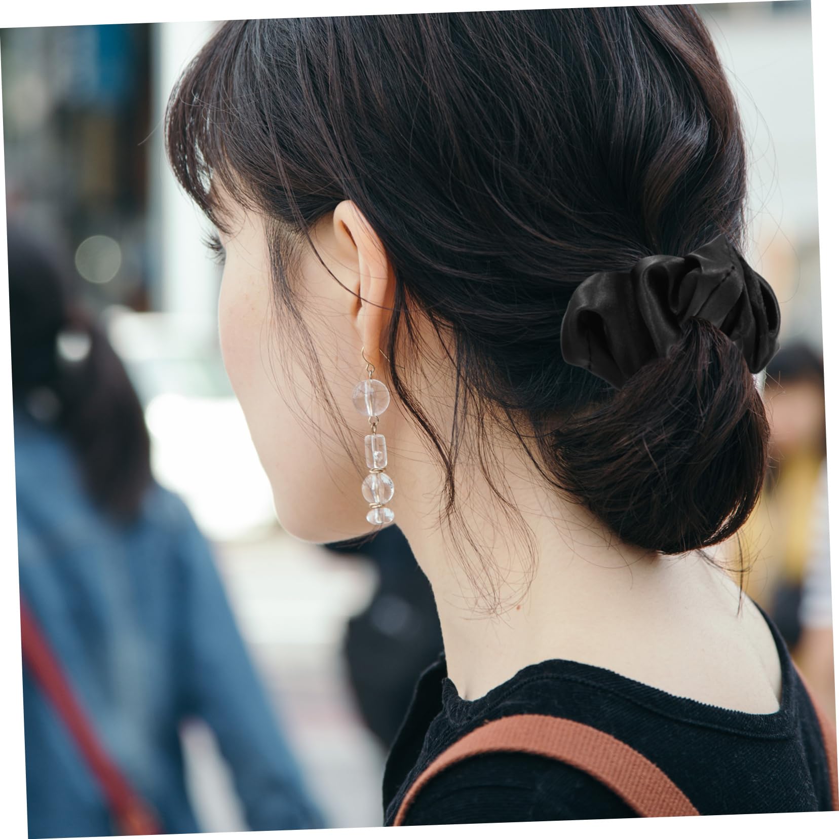 12 Piezas banda de pelo de seda coletero para el cabello gomas para el cabello para mujeres scrunchies hair band lazos para el cabello para diadema para niñas Satén de seda FRCOLOR