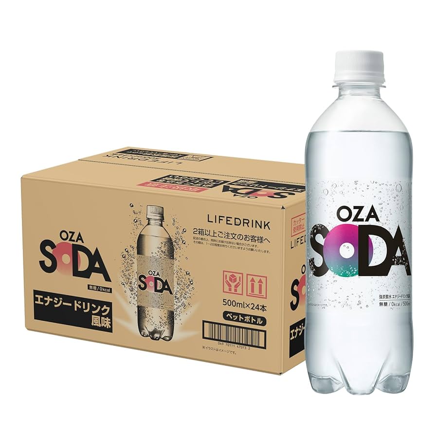 Amazon.co.jp: 炭酸水 OZA SODA 強炭酸水 500ml×24本 (エナジー