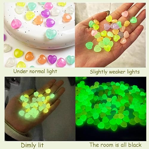 Miniatura 5 de 888 cuentas que brillan en la oscuridad, cuentas de estrella, barba, mariposa, cuentas de corazón, cuentas UV que cambian de color, sensibles al