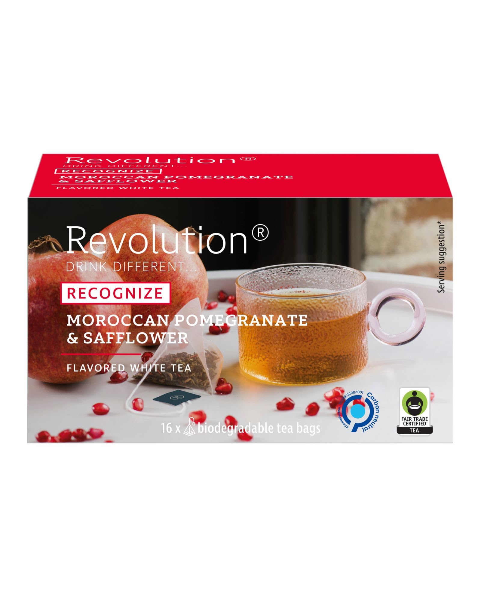 Revolution レボリューション ティー 白茶 ホワイトティー ティーバッグ 【 ザクロ& サフラワー】24g(1.5g×16袋)