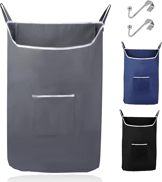 Fine Living Hanging Laundry Hamper with Over Door Hooks