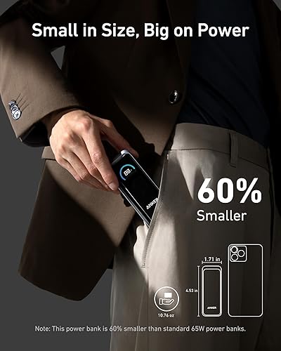 Miniatura 9 de Anker Prime Power Bank, batería de 9,600 mAh con salida de 65 W y cargador portátil ANKER, banco de energía de 10,000 mAh 30 W,