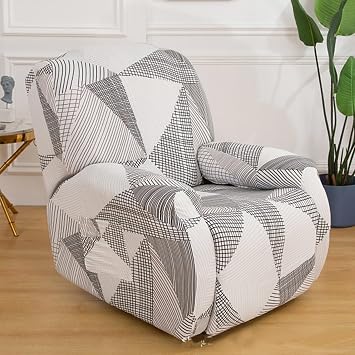 Stretch Recliner Sofa Cover Reclining Couch Covers for 2 Seater Couch,Non Slip Washable Recliner Cover Recliner Slipcovers with Side Pocket,Stretch Recliner Sofa Slipcover Furniture Cover