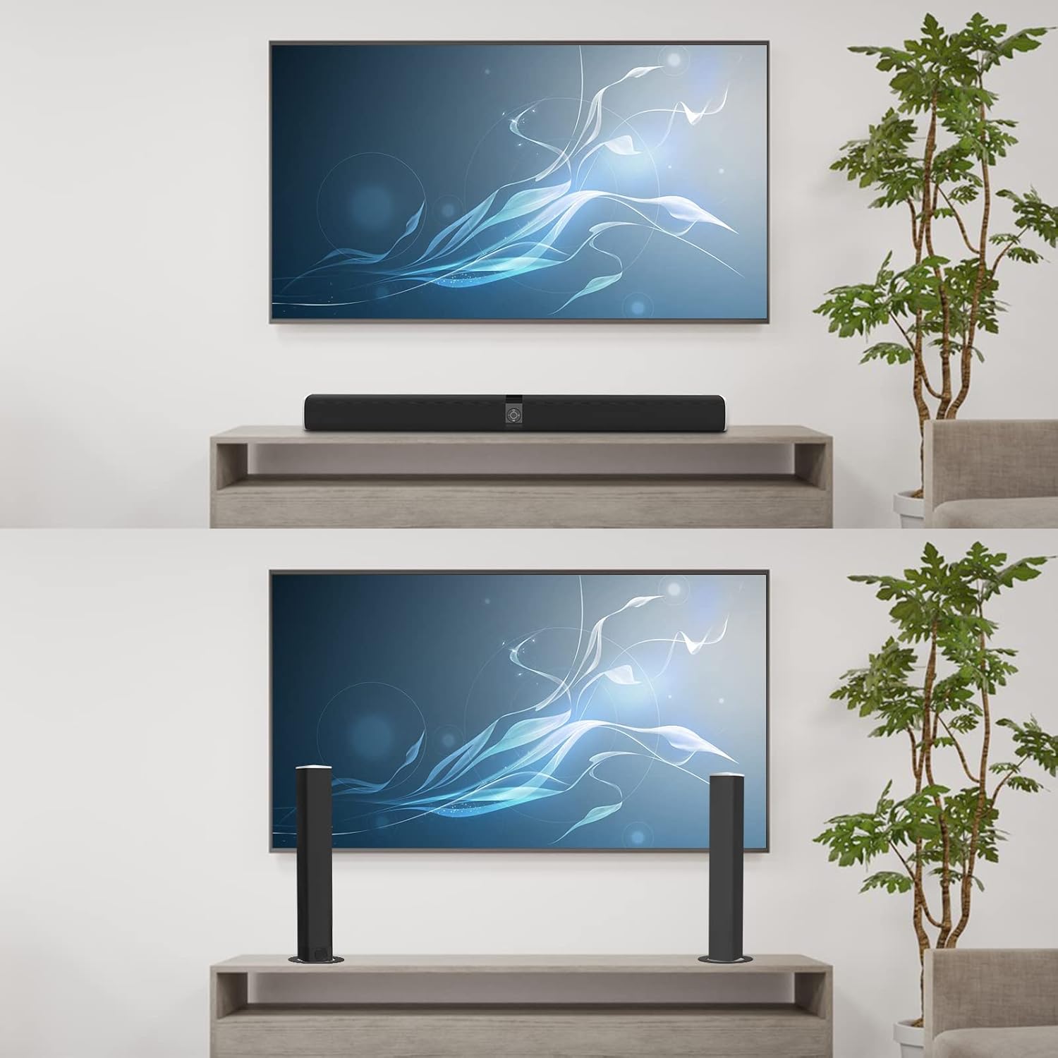 Buy Sound Bar, Assistrust 50W Soundbars for TV 4 Speakers Soundbar, TV